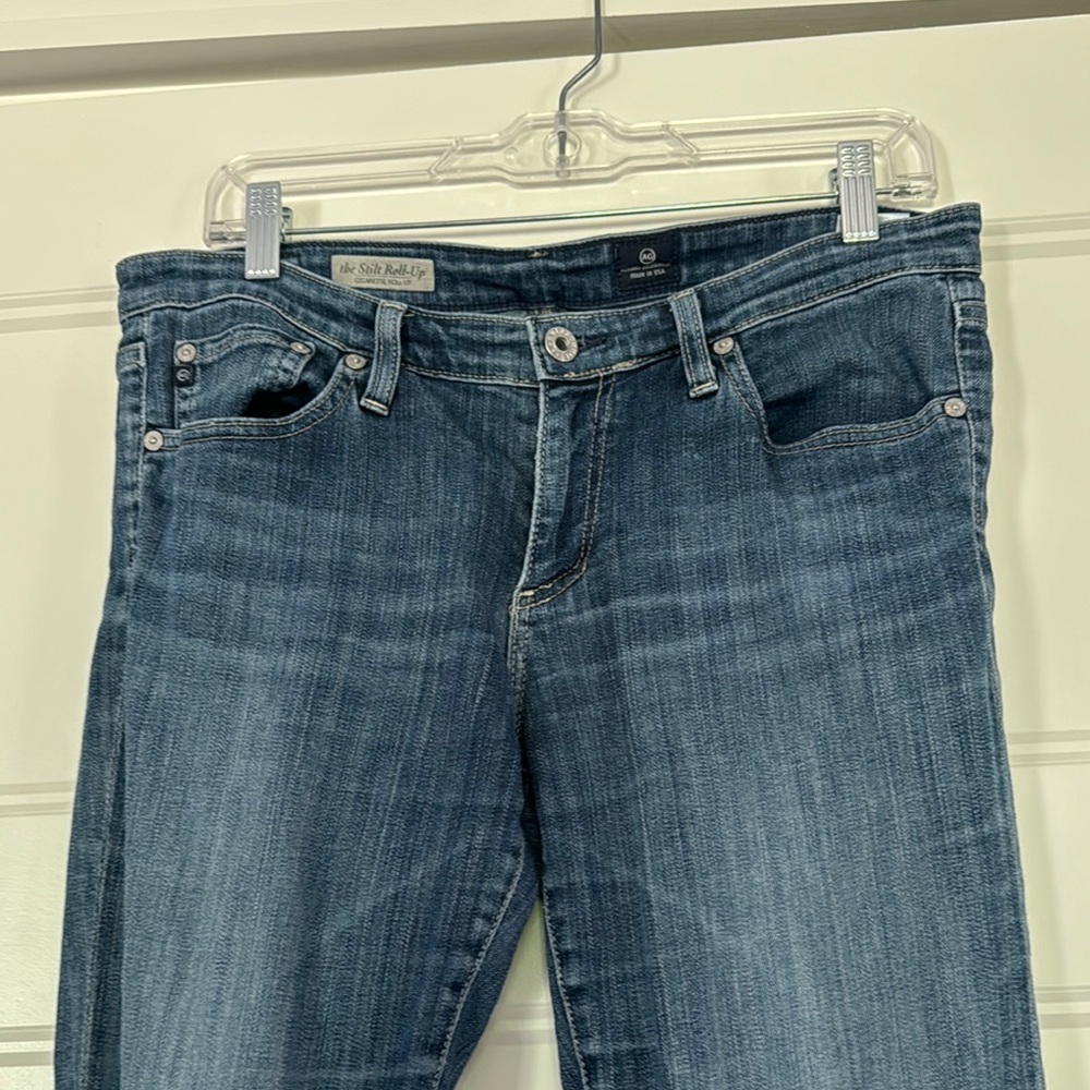 AG Adriano Goldschmied The Stilt Roll-Up Women's Blue Jeans 30R - Picture 6 of 9